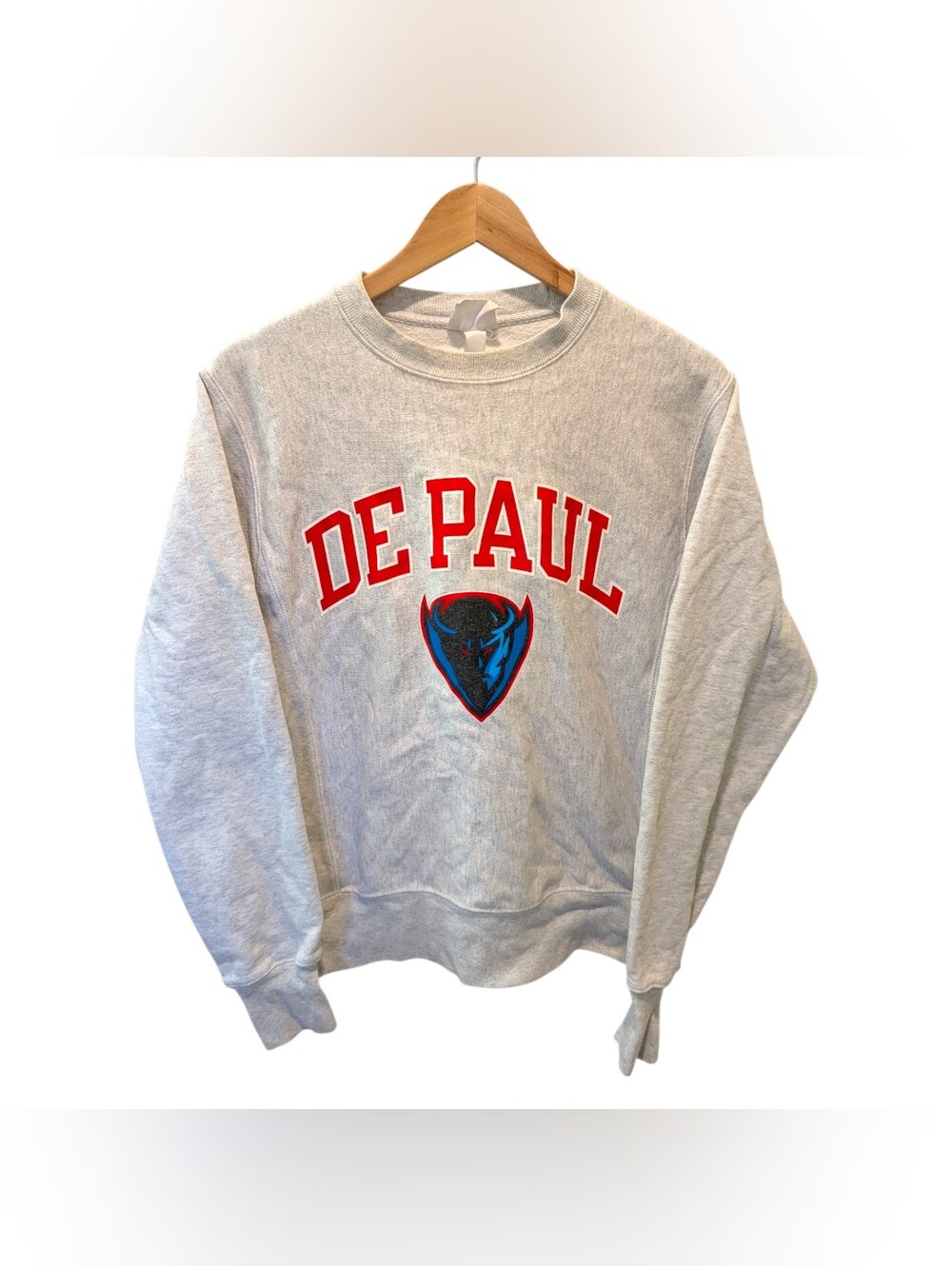 Champion Reverse Weave DePaul Blue Demons Sweatshirt Crewneck Small College NCAA